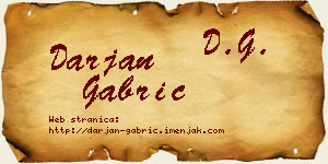 Darjan Gabrić vizit kartica